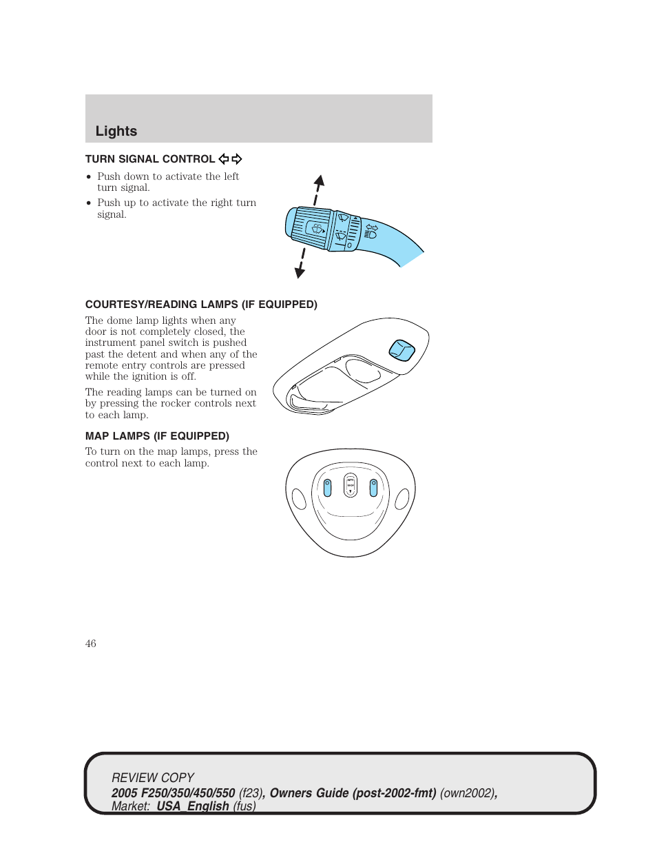 Lights | FORD 2005 F-550 v.1 User Manual | Page 46 / 304