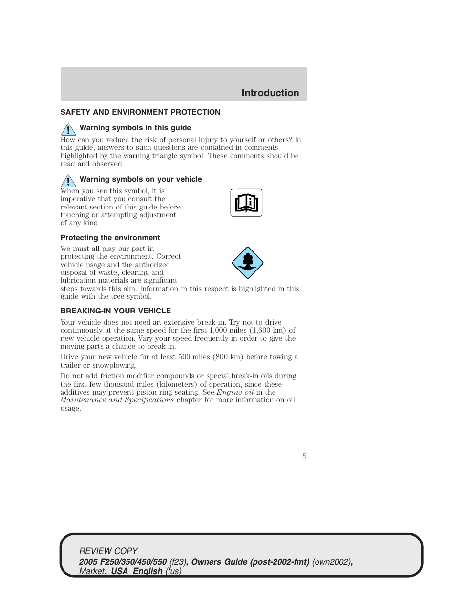 Introduction | FORD 2005 F-550 v.1 User Manual | Page 5 / 304