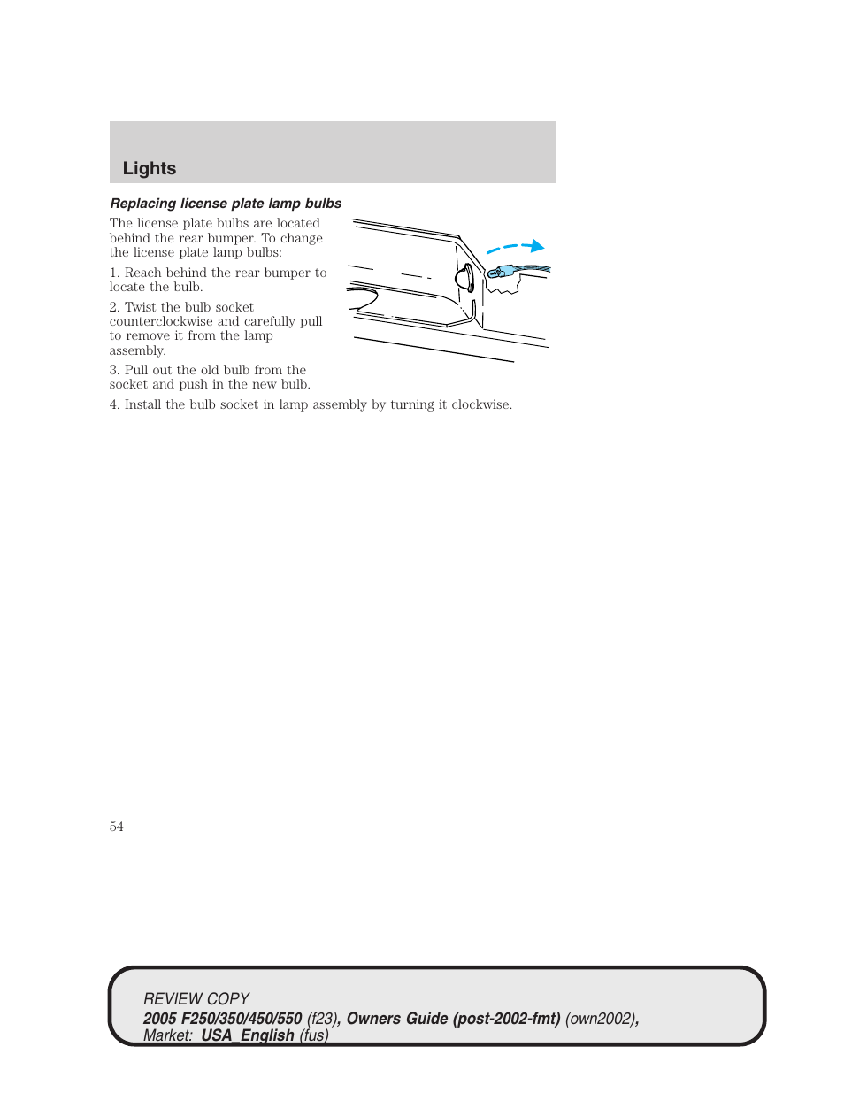 Lights | FORD 2005 F-550 v.1 User Manual | Page 54 / 304