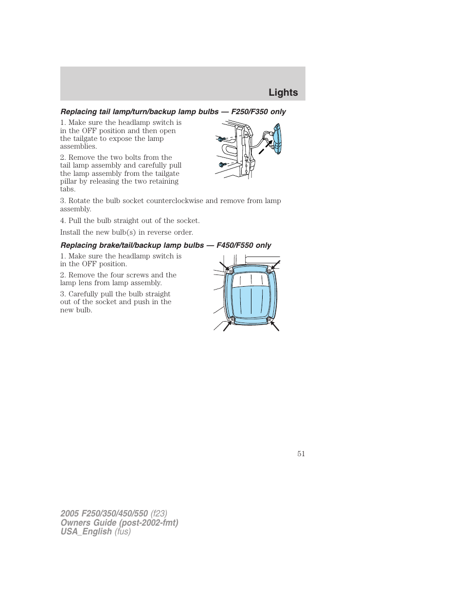 Lights | FORD 2005 F-550 v.2 User Manual | Page 51 / 312