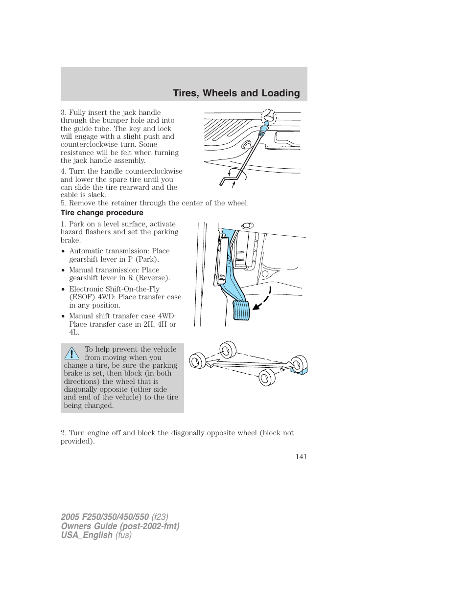 Tires, wheels and loading | FORD 2005 F-550 v.3 User Manual | Page 141 / 312