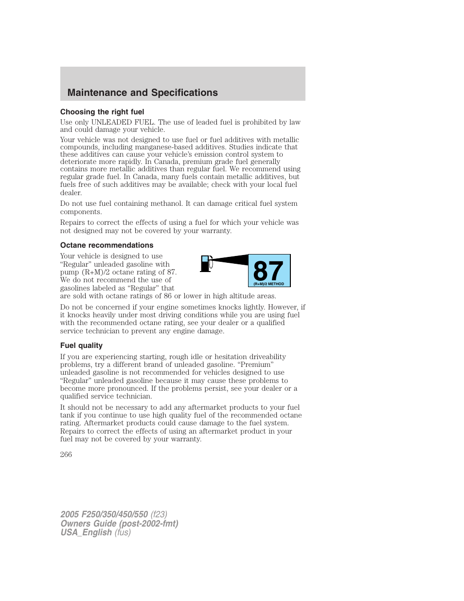 FORD 2005 F-550 v.3 User Manual | Page 266 / 312