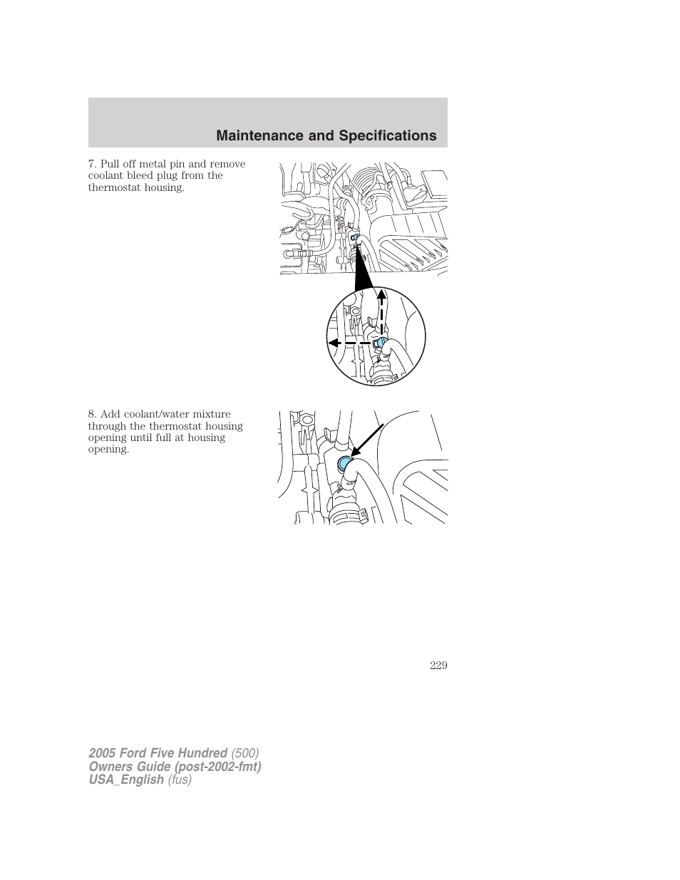 FORD 2005 Five Hundred v.2 User Manual | Page 229 / 264