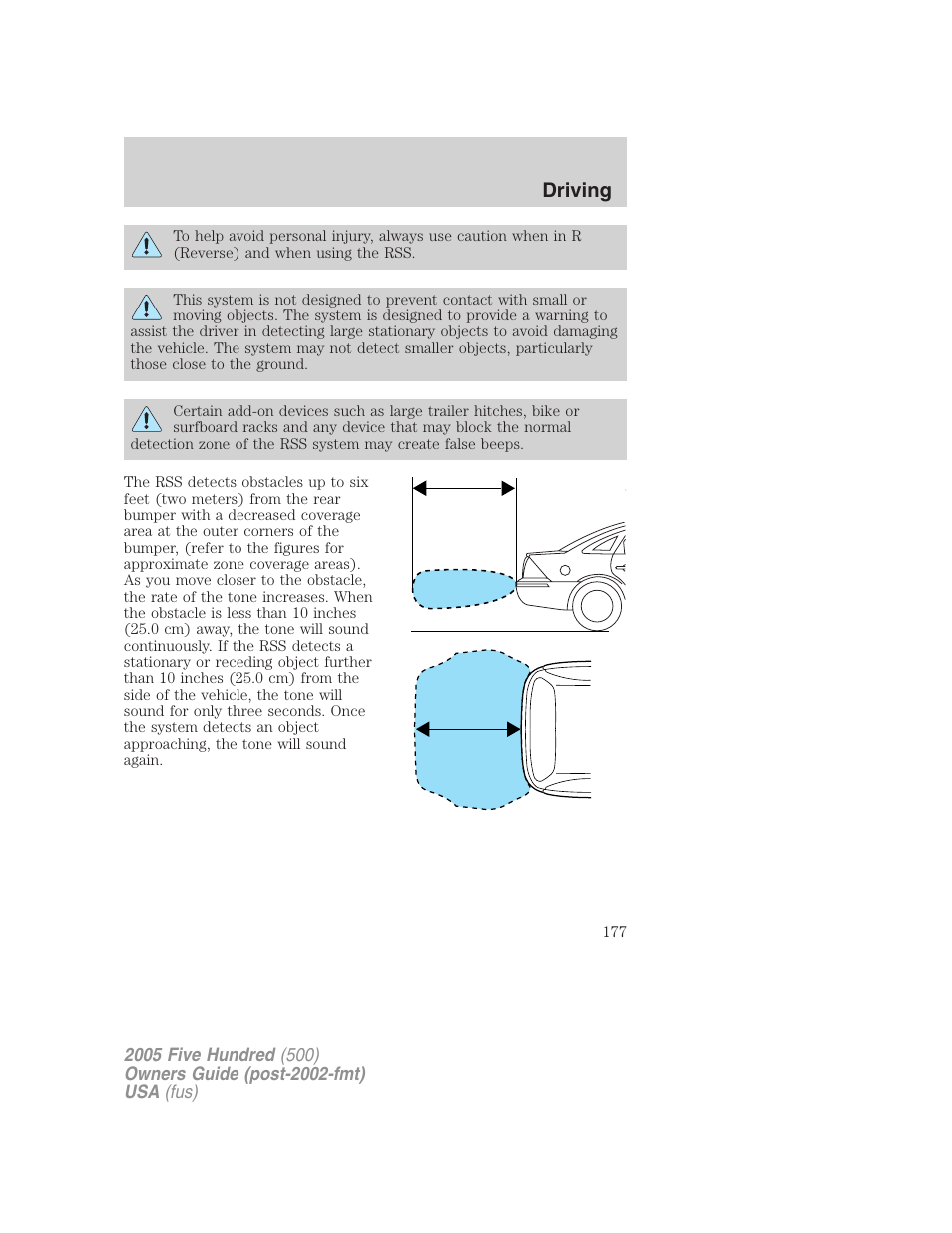 Driving | FORD 2005 Five Hundred v.3 User Manual | Page 177 / 264