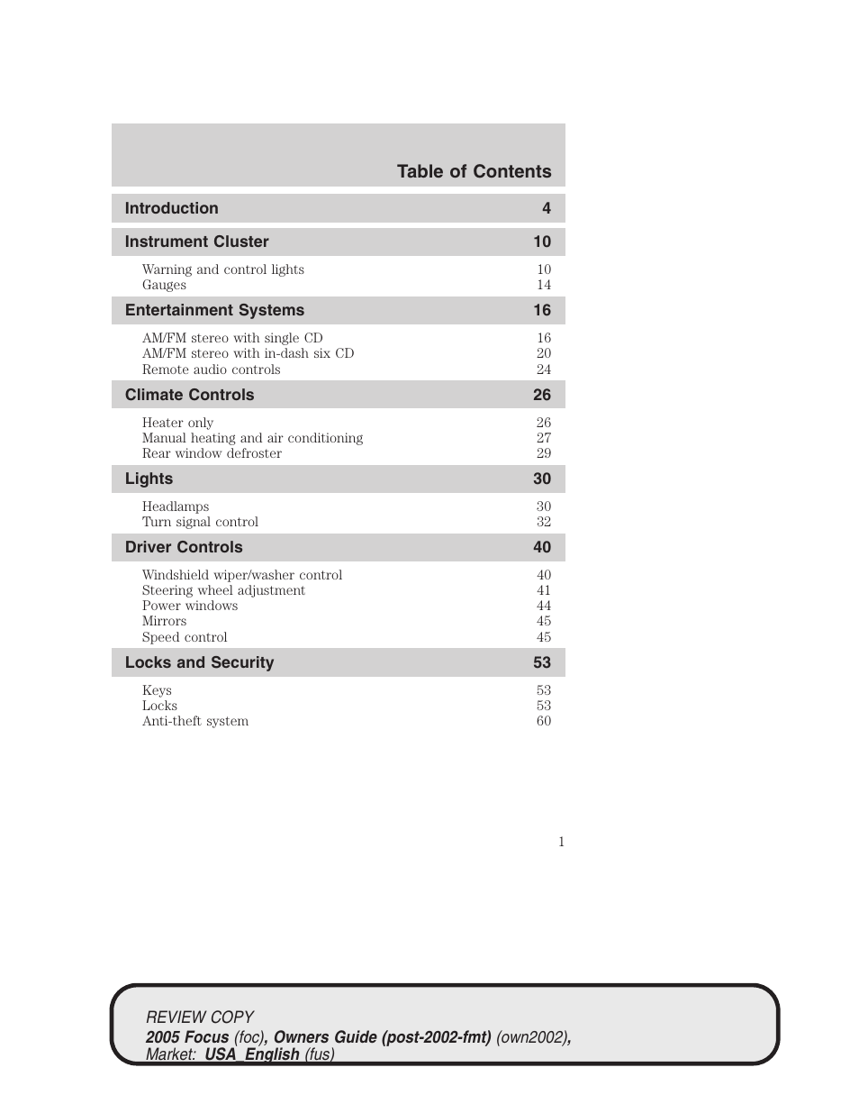 FORD 2005 Focus v.2 User Manual | 224 pages