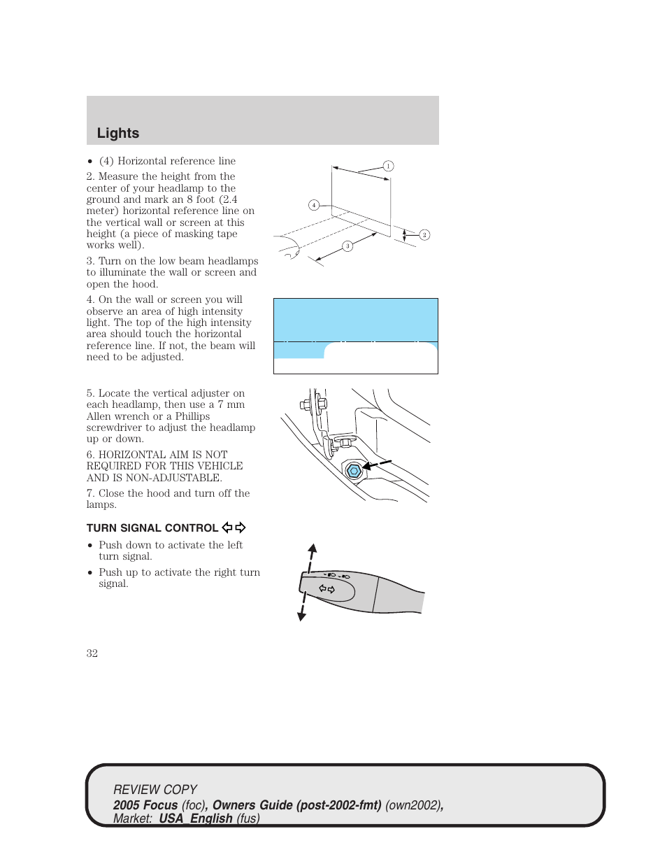 Lights | FORD 2005 Focus v.2 User Manual | Page 32 / 224