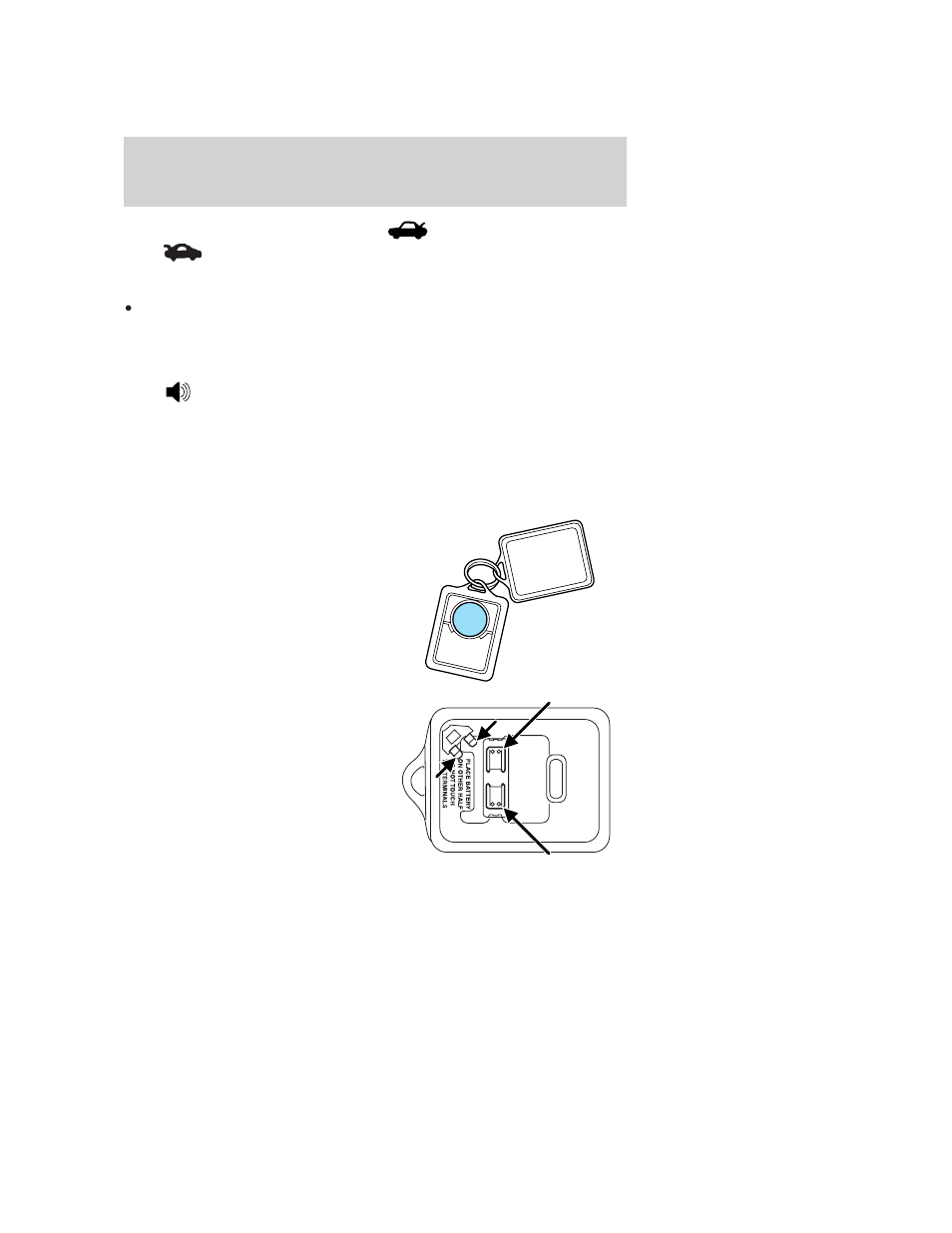 Opening the luggage compartment, Sounding a panic alarm, Replacing the battery | Locks and security | FORD 2005 Focus v.4 User Manual | Page 59 / 224