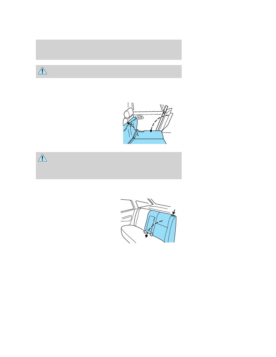Rear seats, Folding rear seat cushion forward, Folding the rear seat back forward | Seating and safety restraints | FORD 2005 Focus v.4 User Manual | Page 67 / 224