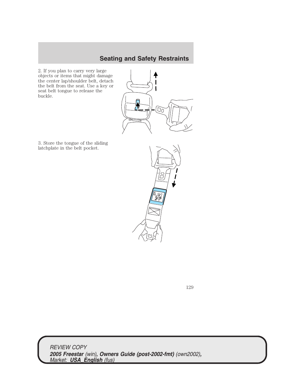 FORD 2005 Freestar v.1 User Manual | Page 129 / 312