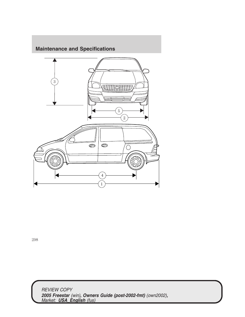 FORD 2005 Freestar v.1 User Manual | Page 298 / 312