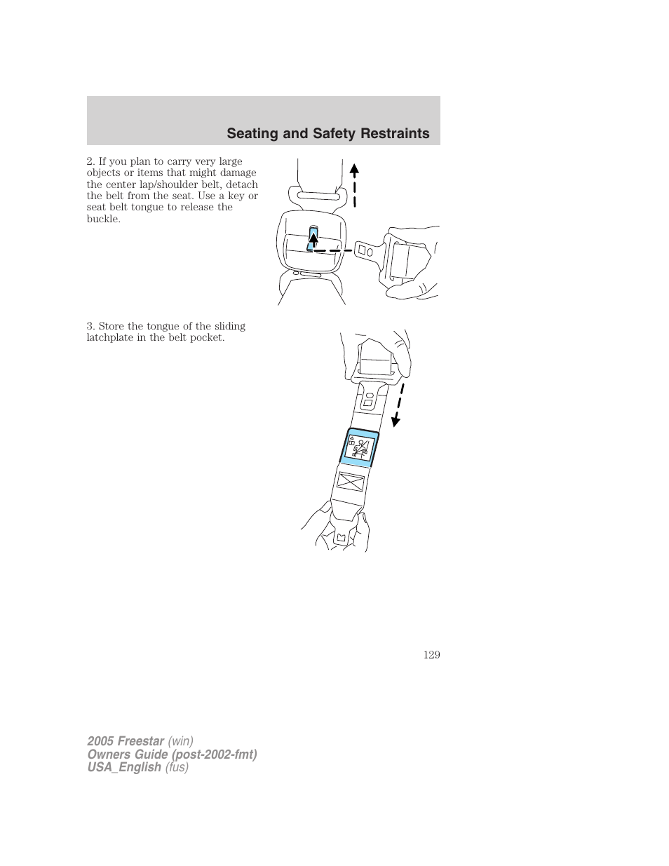 FORD 2005 Freestar v.2 User Manual | Page 129 / 312