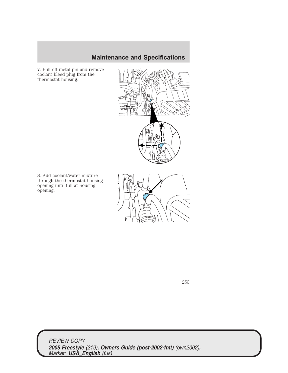 FORD 2005 Freestyle v.1 User Manual | Page 253 / 288