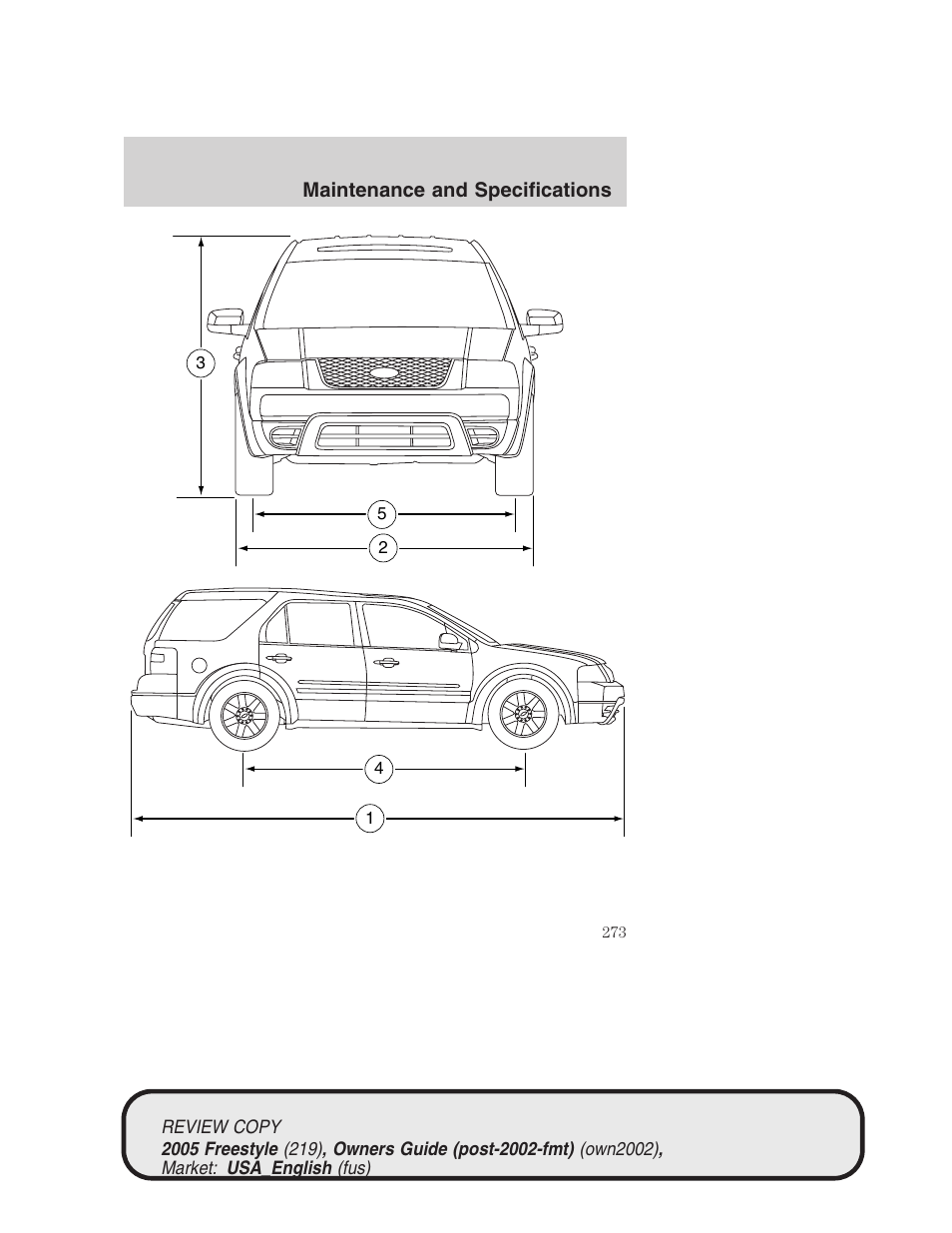 FORD 2005 Freestyle v.1 User Manual | Page 273 / 288