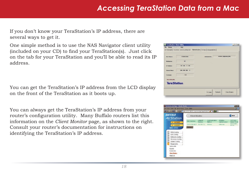 Accessing terastation data from a mac | Buffalo Technology TeraStation Live HS-DH-TGL/R5 User Manual | Page 18 / 92