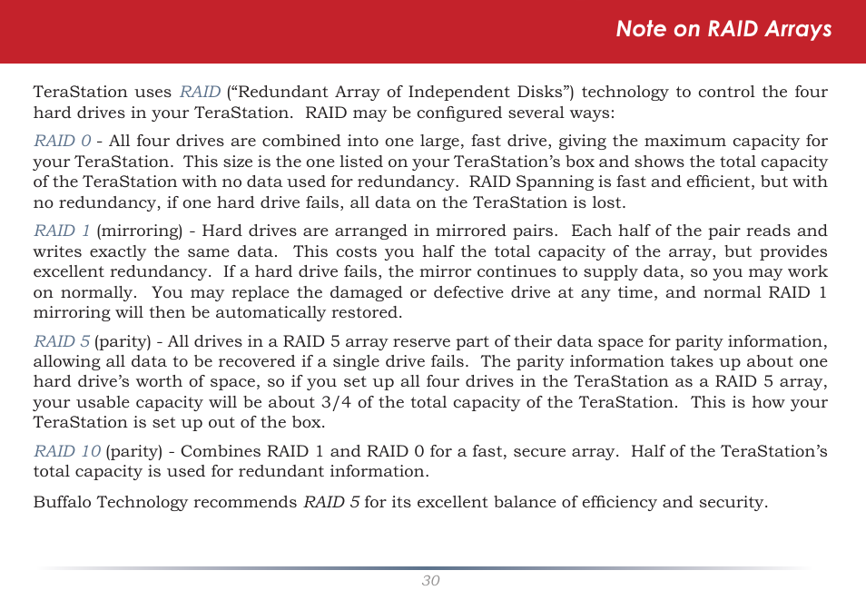 Buffalo Technology TeraStation Live HS-DH-TGL/R5 User Manual | Page 30 / 92