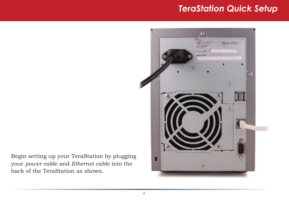 Terastation quick setup | Buffalo Technology TeraStation Live HS-DH-TGL/R5 User Manual | Page 4 / 92