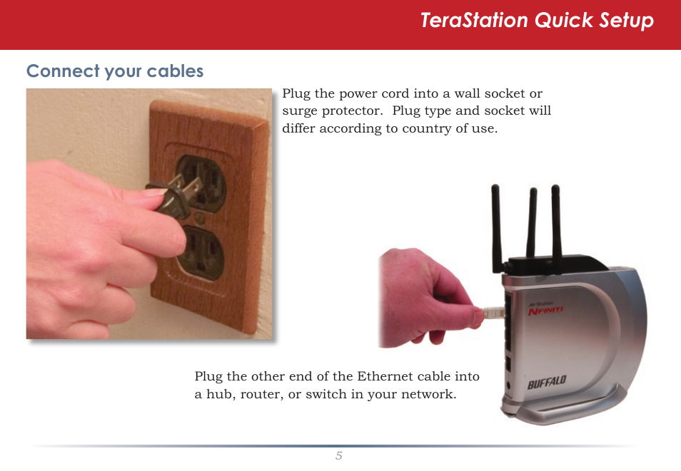 Terastation quick setup | Buffalo Technology TeraStation Live HS-DH-TGL/R5 User Manual | Page 5 / 92