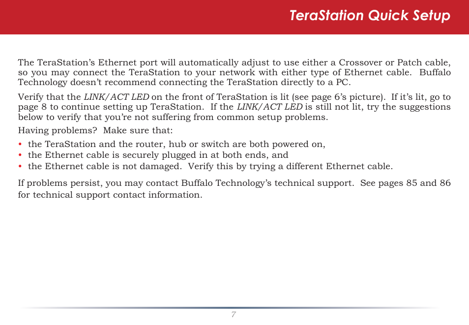 Terastation quick setup | Buffalo Technology TeraStation Live HS-DH-TGL/R5 User Manual | Page 7 / 92