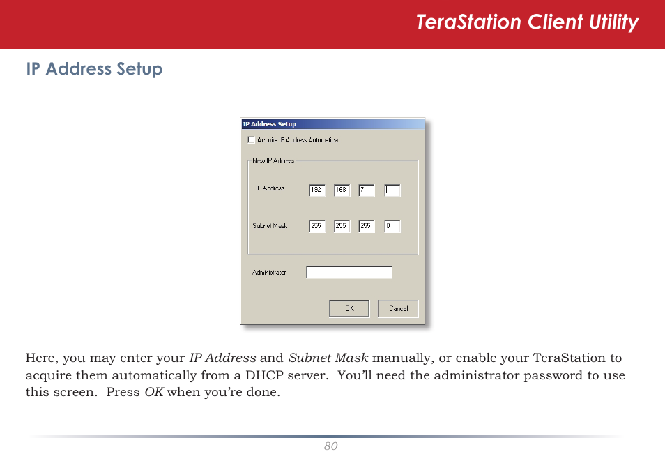 Terastation client utility | Buffalo Technology TeraStation Live HS-DH-TGL/R5 User Manual | Page 80 / 92