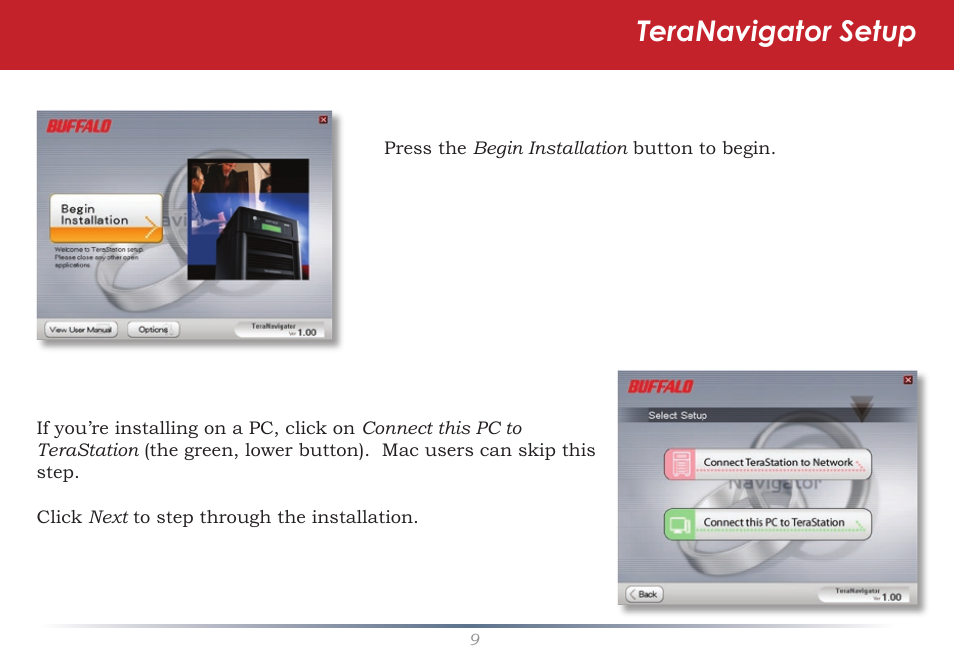 Teranavigator setup | Buffalo Technology TeraStation Live HS-DH-TGL/R5 User Manual | Page 9 / 92