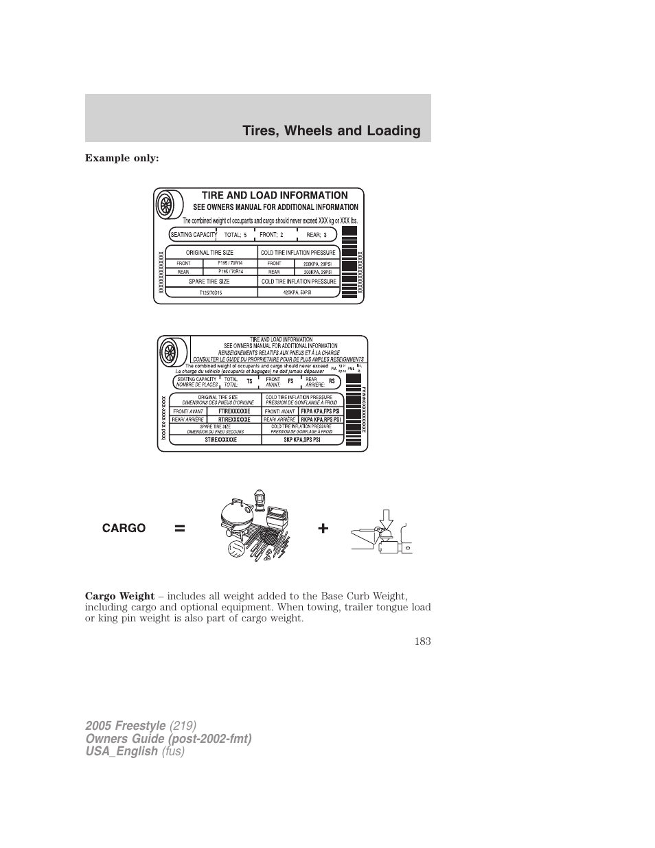 FORD 2005 Freestyle v.2 User Manual | Page 183 / 288