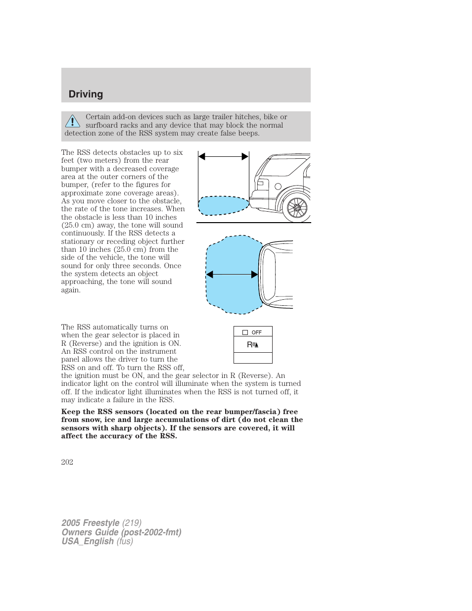 Driving | FORD 2005 Freestyle v.2 User Manual | Page 202 / 288