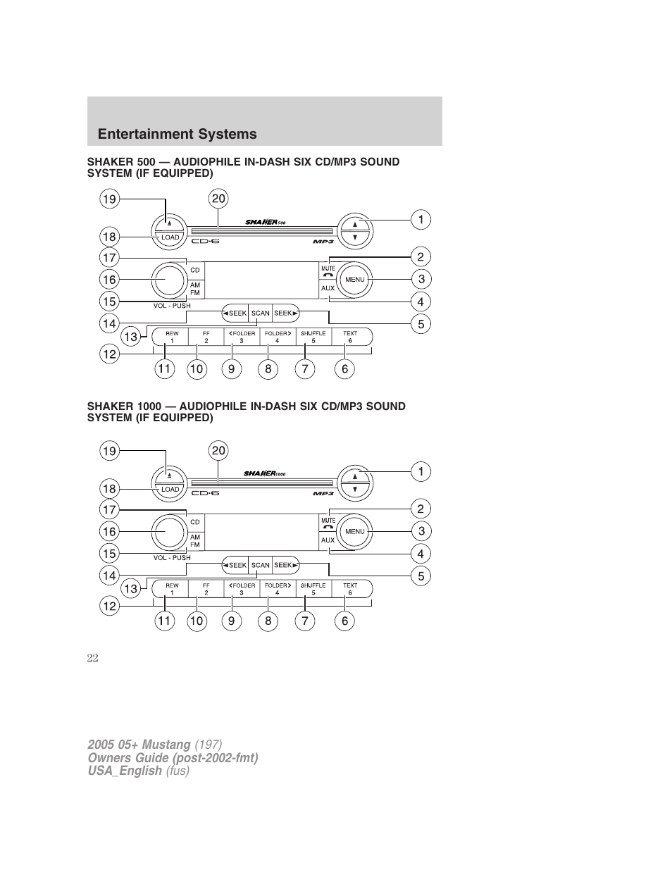 FORD 2005 Mustang v.1 User Manual | Page 22 / 240