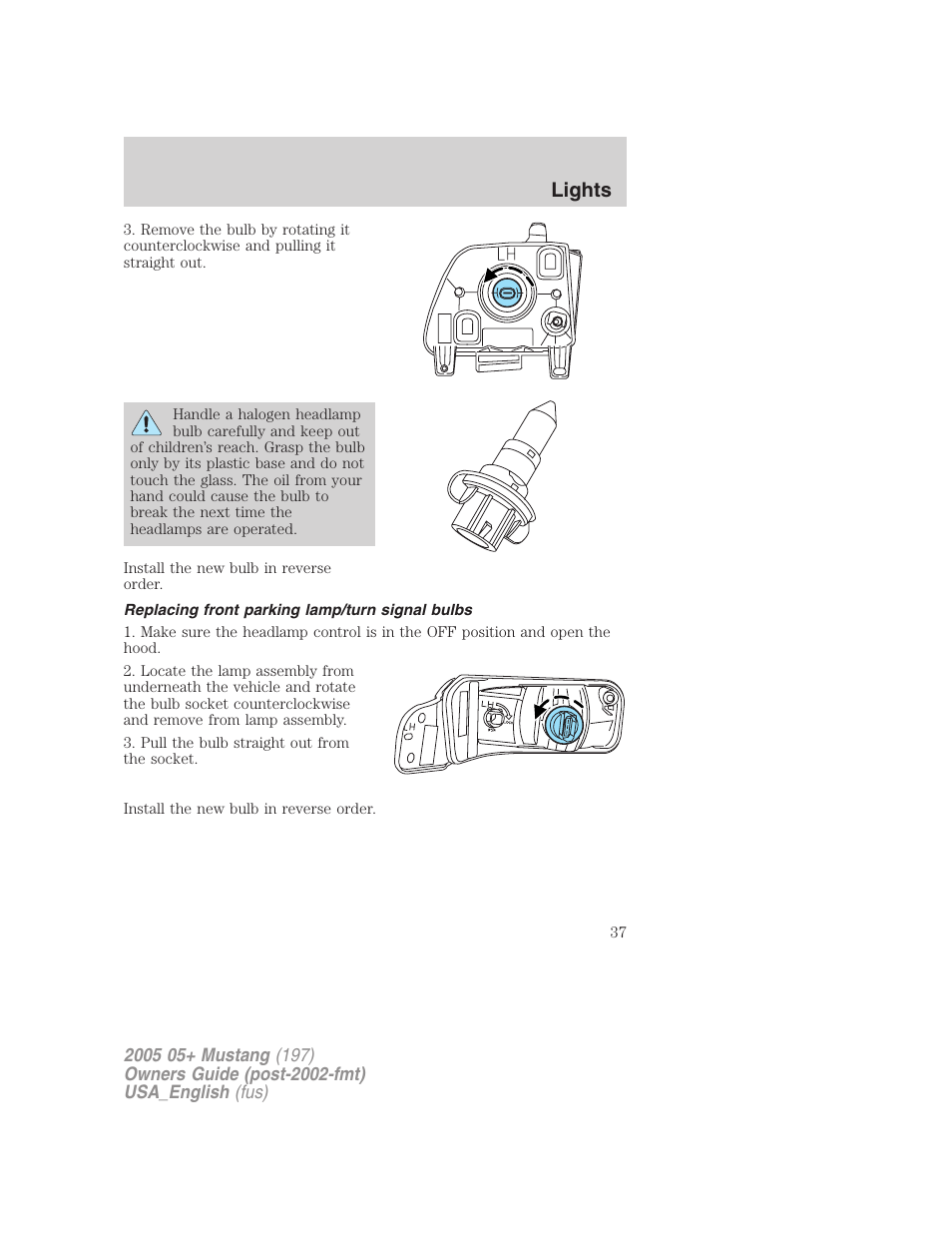 Lights | FORD 2005 Mustang v.1 User Manual | Page 37 / 240