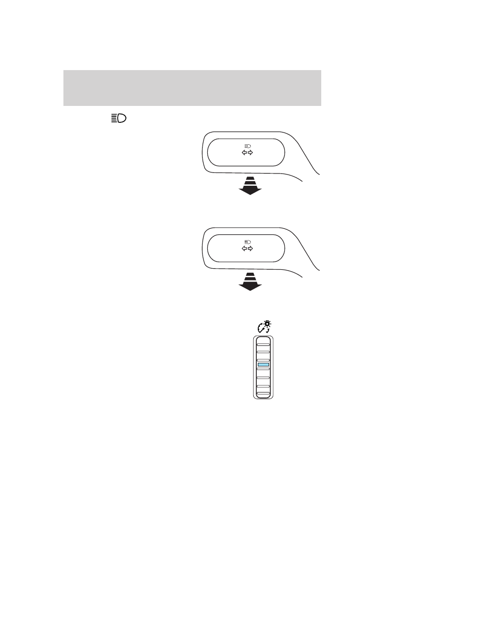 High beams, Flash to pass, Panel dimmer control | Aiming the headlamps, Lights | FORD 2005 Mustang v.3 User Manual | Page 33 / 248