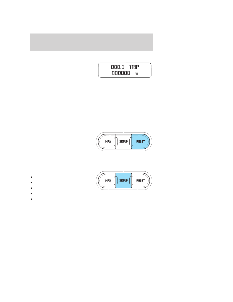 Message center (if equipped), Selectable features, Reset | Setup menu, Message center, Driver controls | FORD 2005 Mustang v.3 User Manual | Page 50 / 248