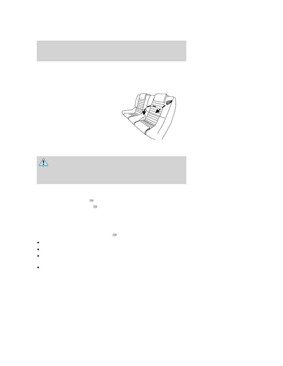 Rear seats, 2nd seat/split-folding rear seat, Safety restraints | Personal safety system, Seating and safety restraints | FORD 2005 Mustang v.3 User Manual | Page 82 / 248