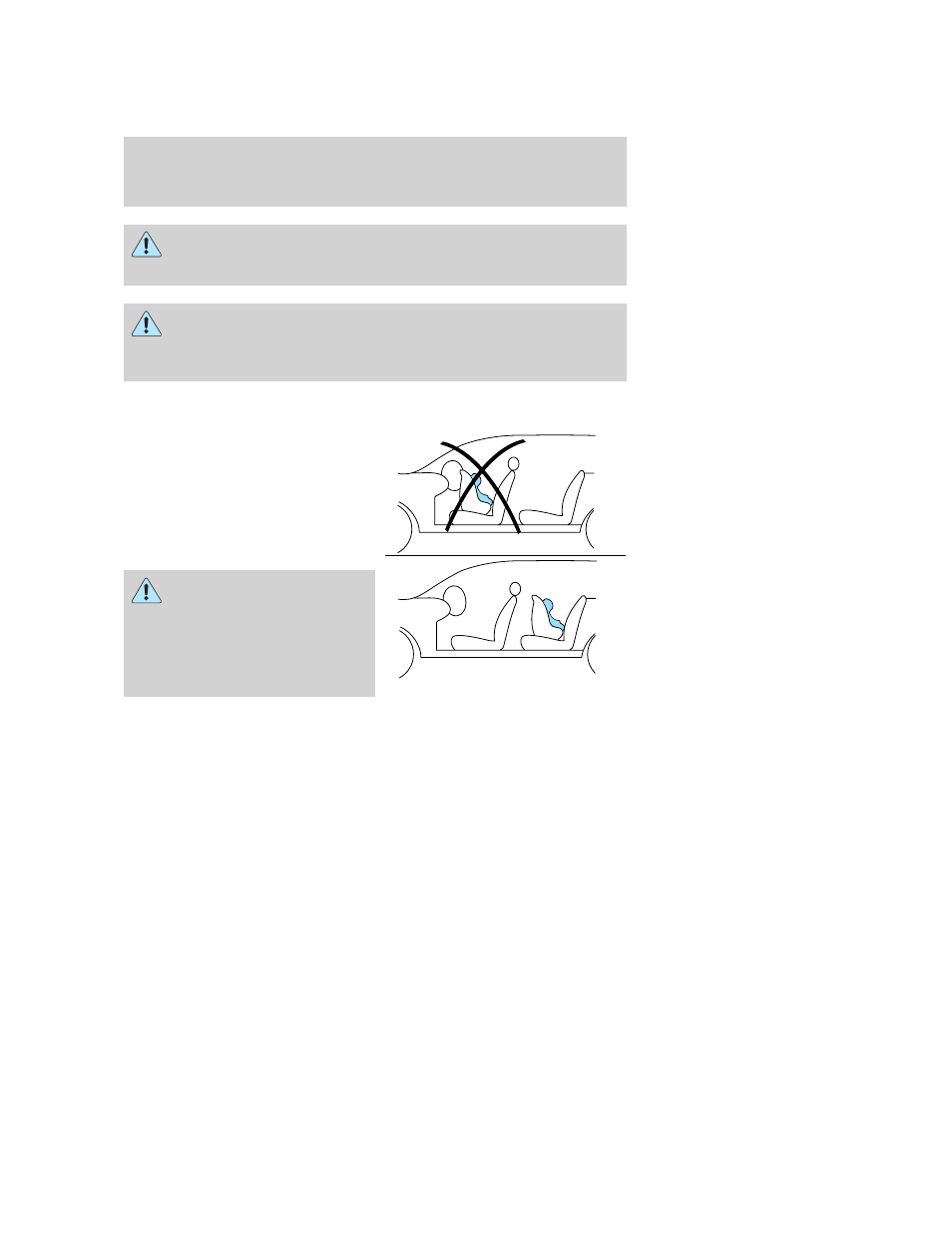 Children and airbags, Seating and safety restraints | FORD 2005 Mustang v.3 User Manual | Page 98 / 248