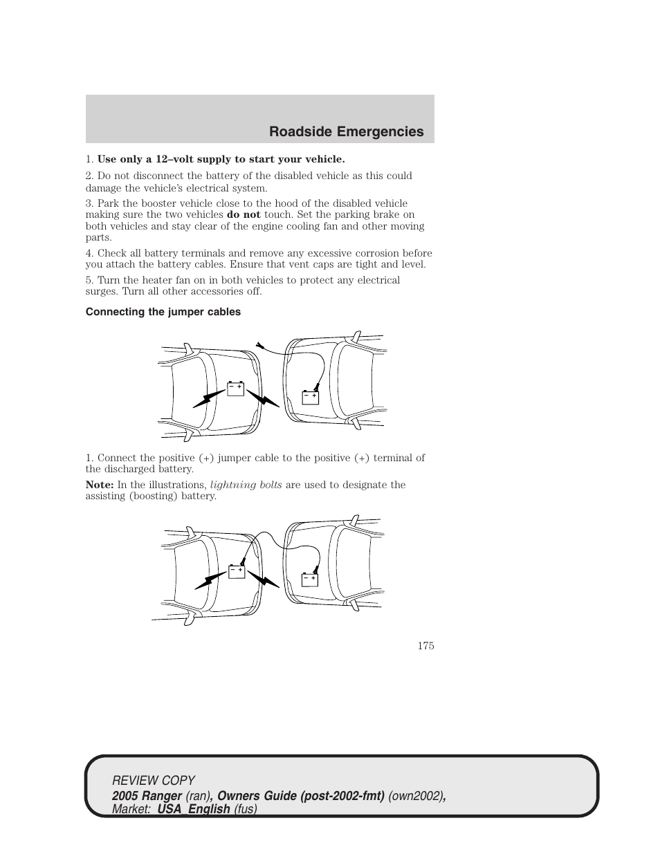 Roadside emergencies | FORD 2005 Ranger v.1 User Manual | Page 175 / 256