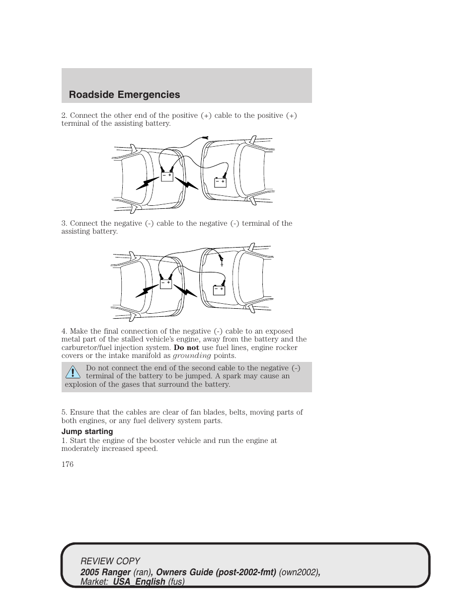 Roadside emergencies | FORD 2005 Ranger v.1 User Manual | Page 176 / 256