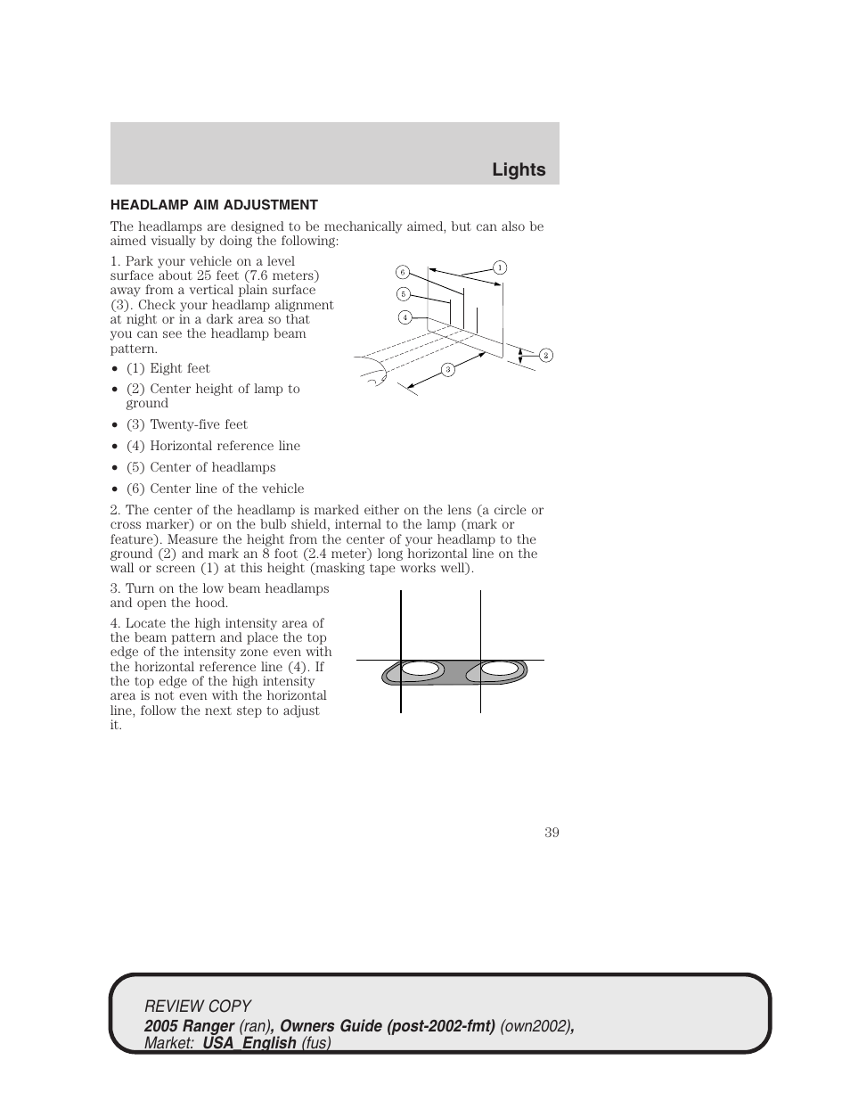 Lights | FORD 2005 Ranger v.1 User Manual | Page 39 / 256