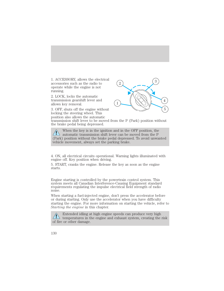 Driving | FORD 2005 Taurus v.1 User Manual | Page 130 / 248