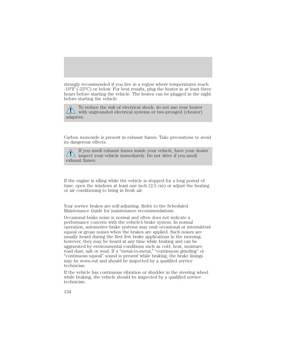 Driving | FORD 2005 Taurus v.1 User Manual | Page 134 / 248