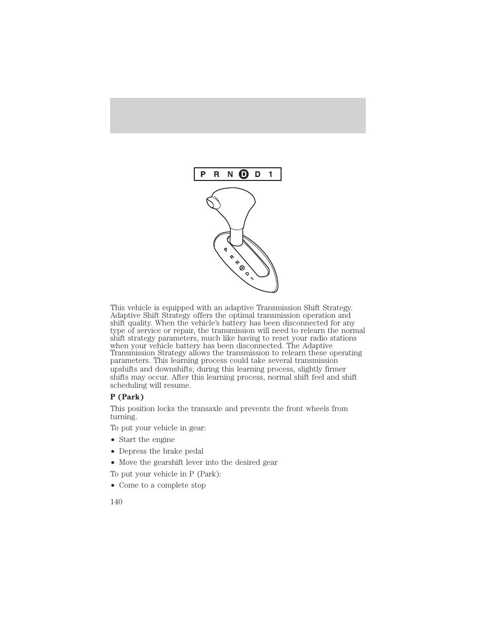 Driving | FORD 2005 Taurus v.1 User Manual | Page 140 / 248