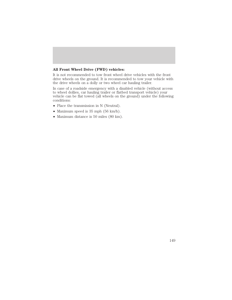 Driving | FORD 2005 Taurus v.1 User Manual | Page 149 / 248