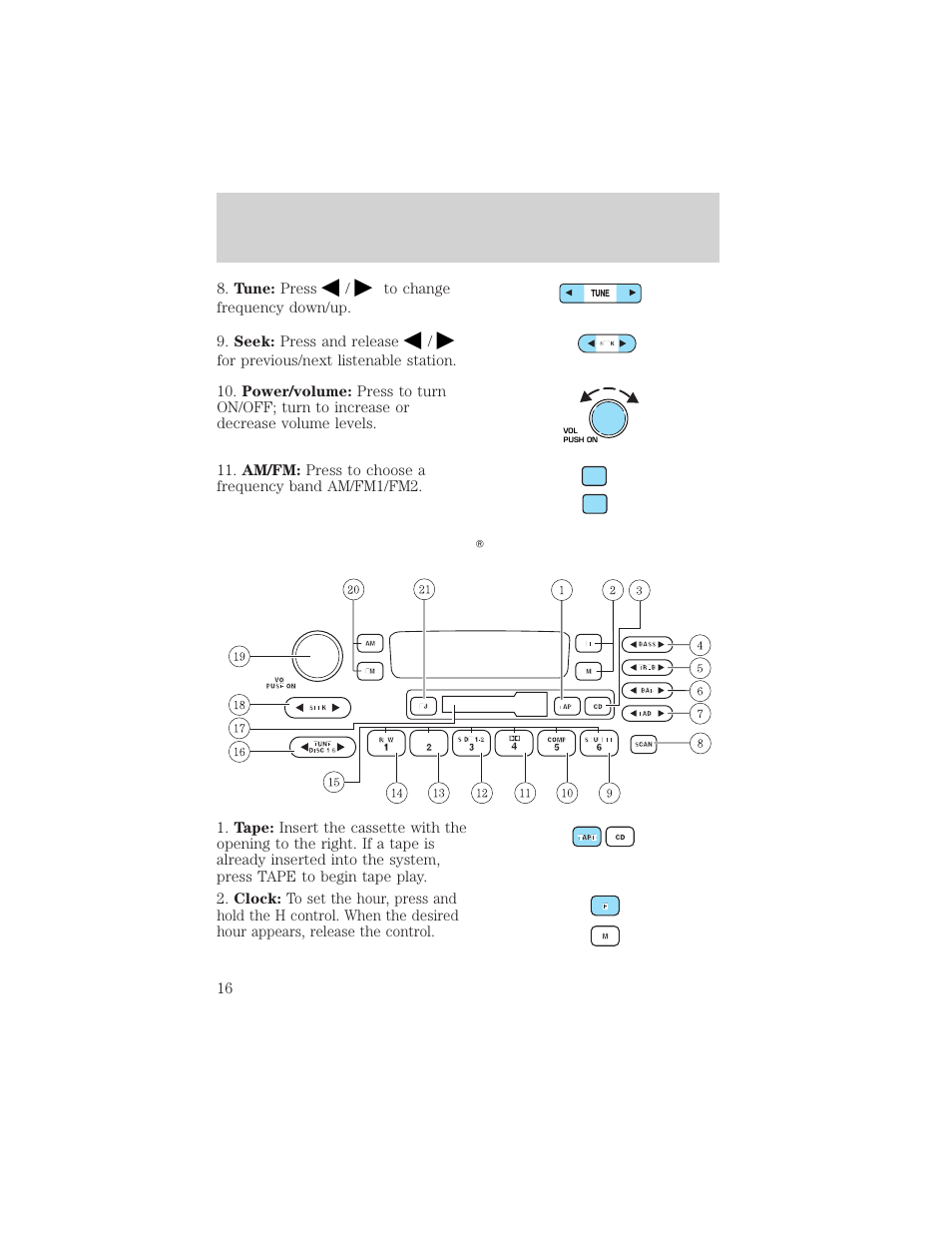 Entertainment systems | FORD 2005 Taurus v.1 User Manual | Page 16 / 248