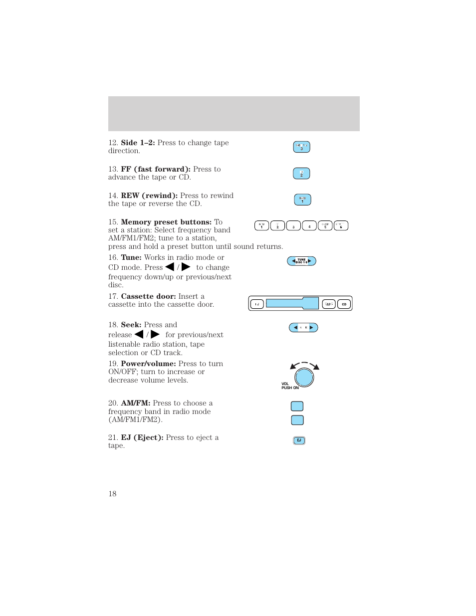 Entertainment systems | FORD 2005 Taurus v.1 User Manual | Page 18 / 248