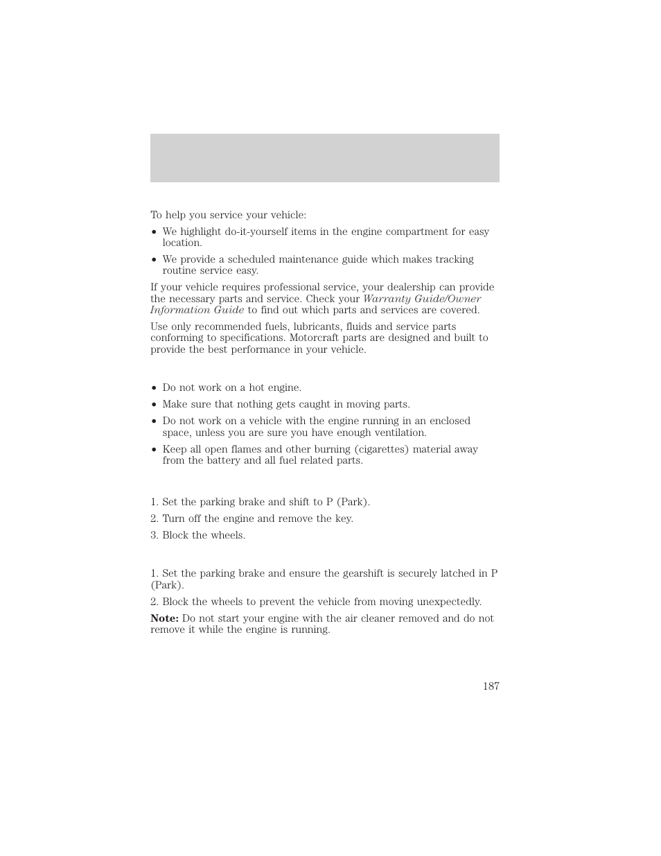 Maintenance and specifications | FORD 2005 Taurus v.1 User Manual | Page 187 / 248