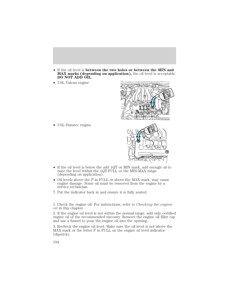 Maintenance and specifications | FORD 2005 Taurus v.1 User Manual | Page 194 / 248