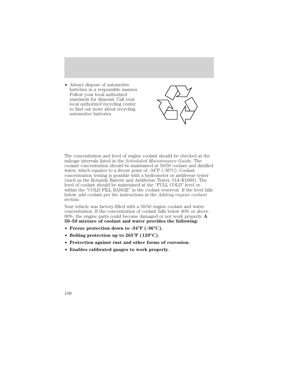 Maintenance and specifications | FORD 2005 Taurus v.1 User Manual | Page 198 / 248