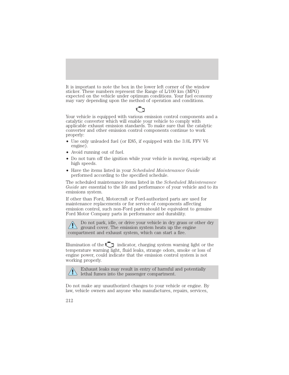 Maintenance and specifications | FORD 2005 Taurus v.1 User Manual | Page 212 / 248