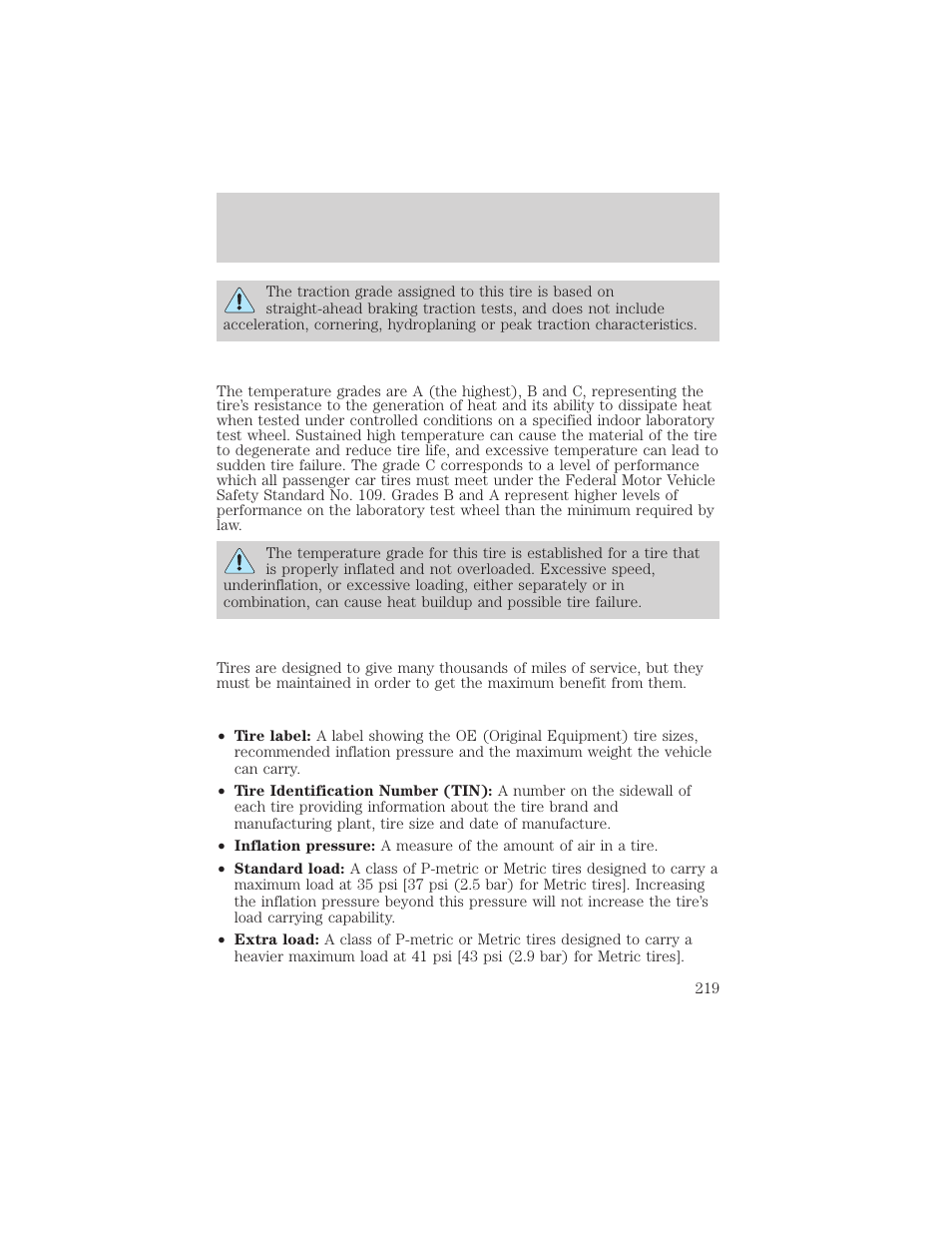 Maintenance and specifications | FORD 2005 Taurus v.1 User Manual | Page 219 / 248