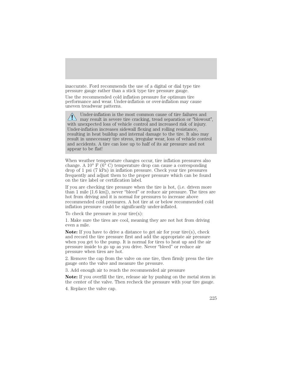 Maintenance and specifications | FORD 2005 Taurus v.1 User Manual | Page 225 / 248