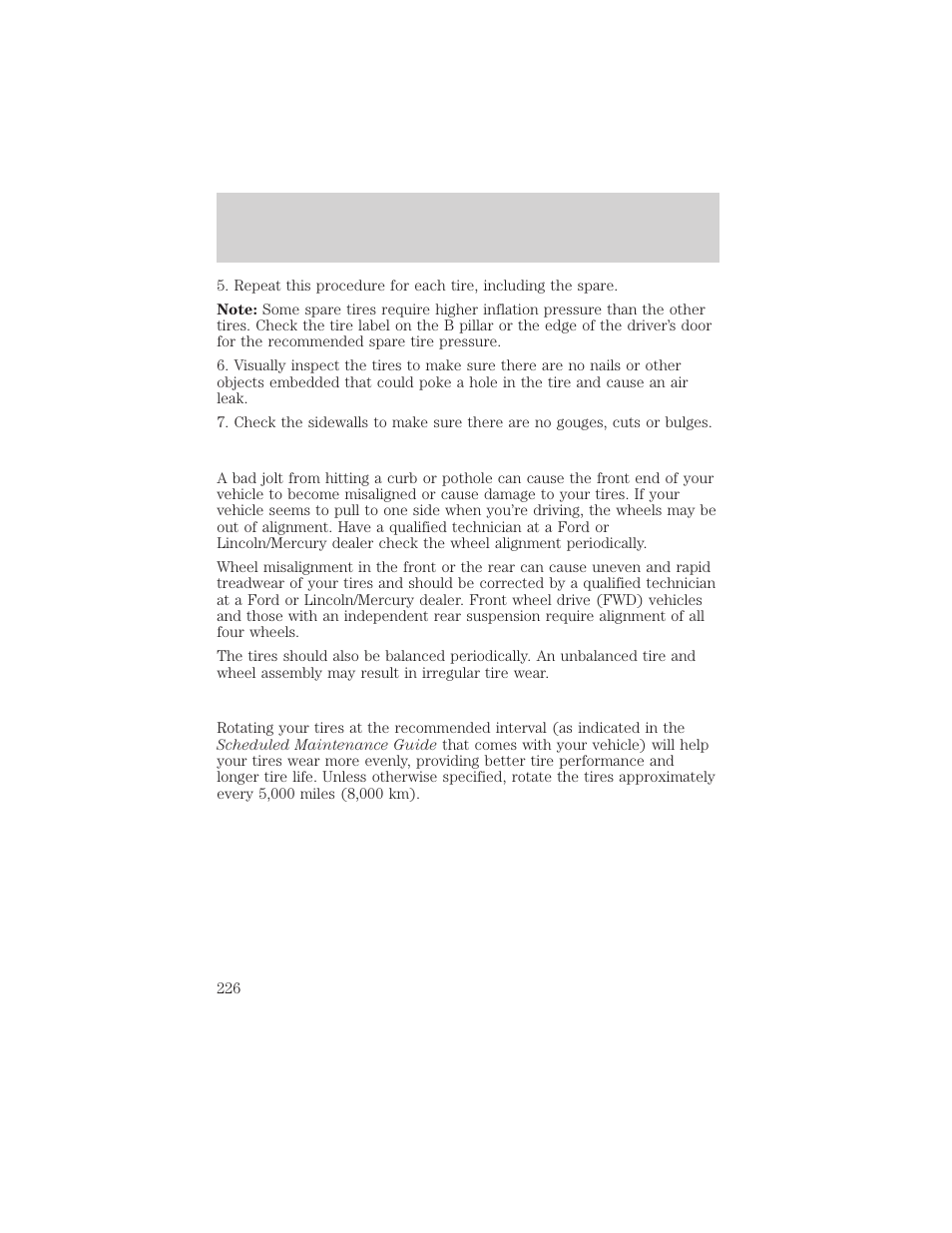 Maintenance and specifications | FORD 2005 Taurus v.1 User Manual | Page 226 / 248
