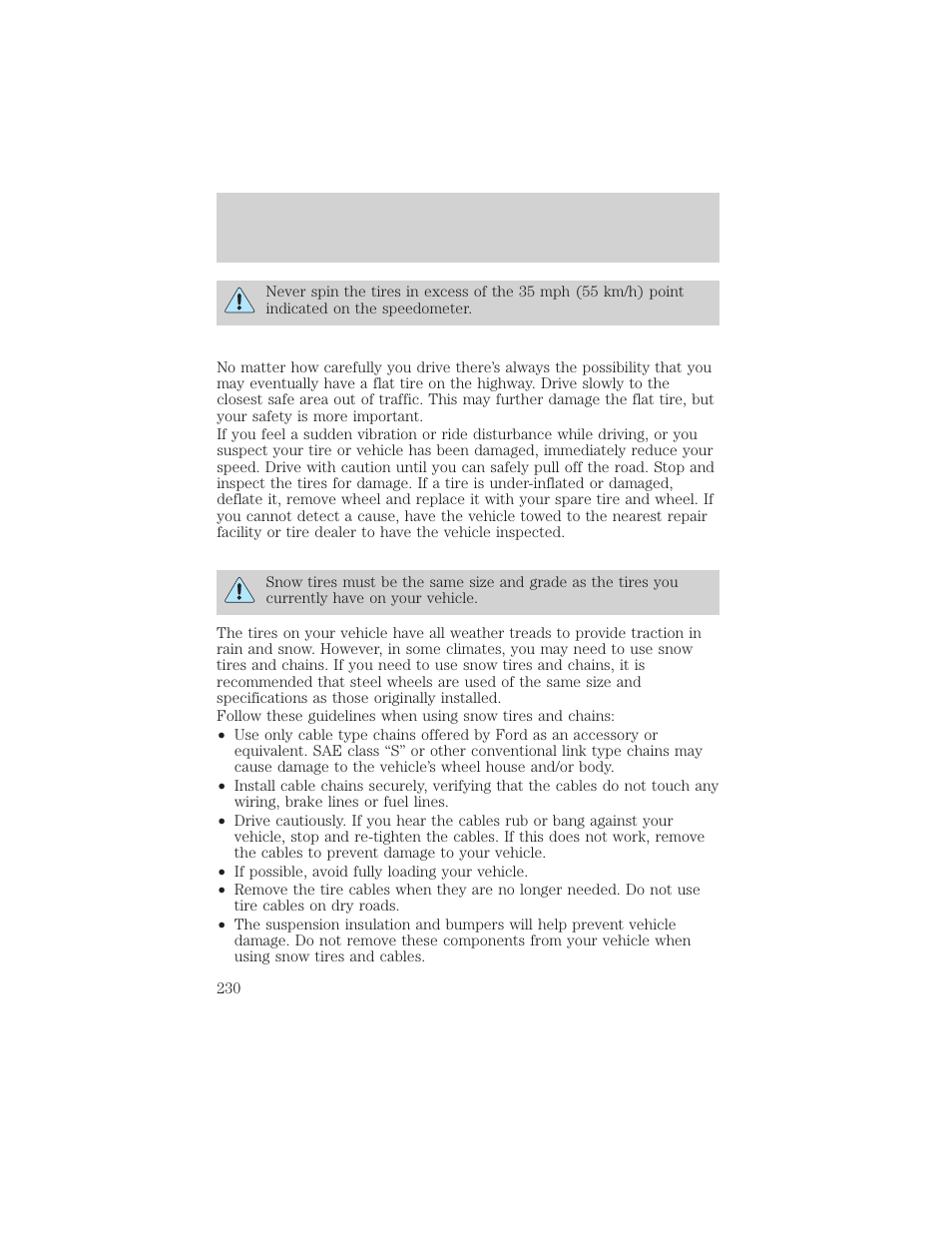 Maintenance and specifications | FORD 2005 Taurus v.1 User Manual | Page 230 / 248