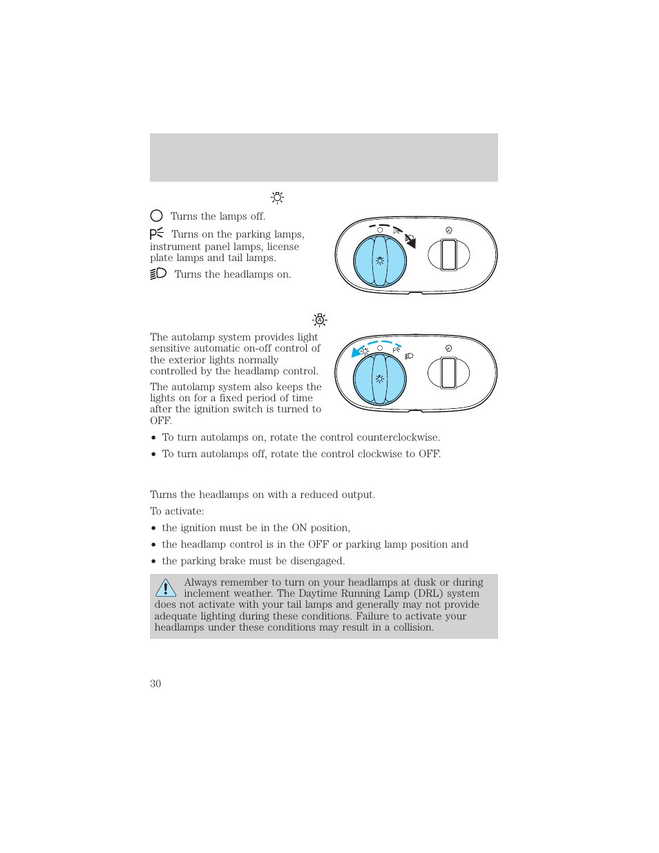 Lights | FORD 2005 Taurus v.1 User Manual | Page 30 / 248